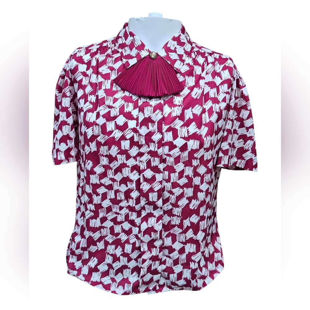 Vintage Carriage Court Blouse Women’s Size 12 Pink & White Size 12 - Picture 1 of 6